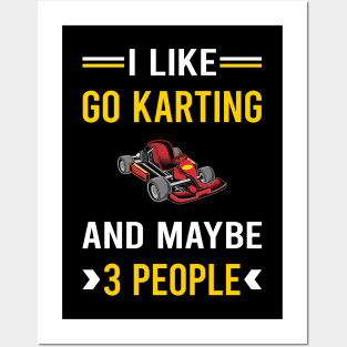 3 People Go Karting Go Kart Karts Posters and Art